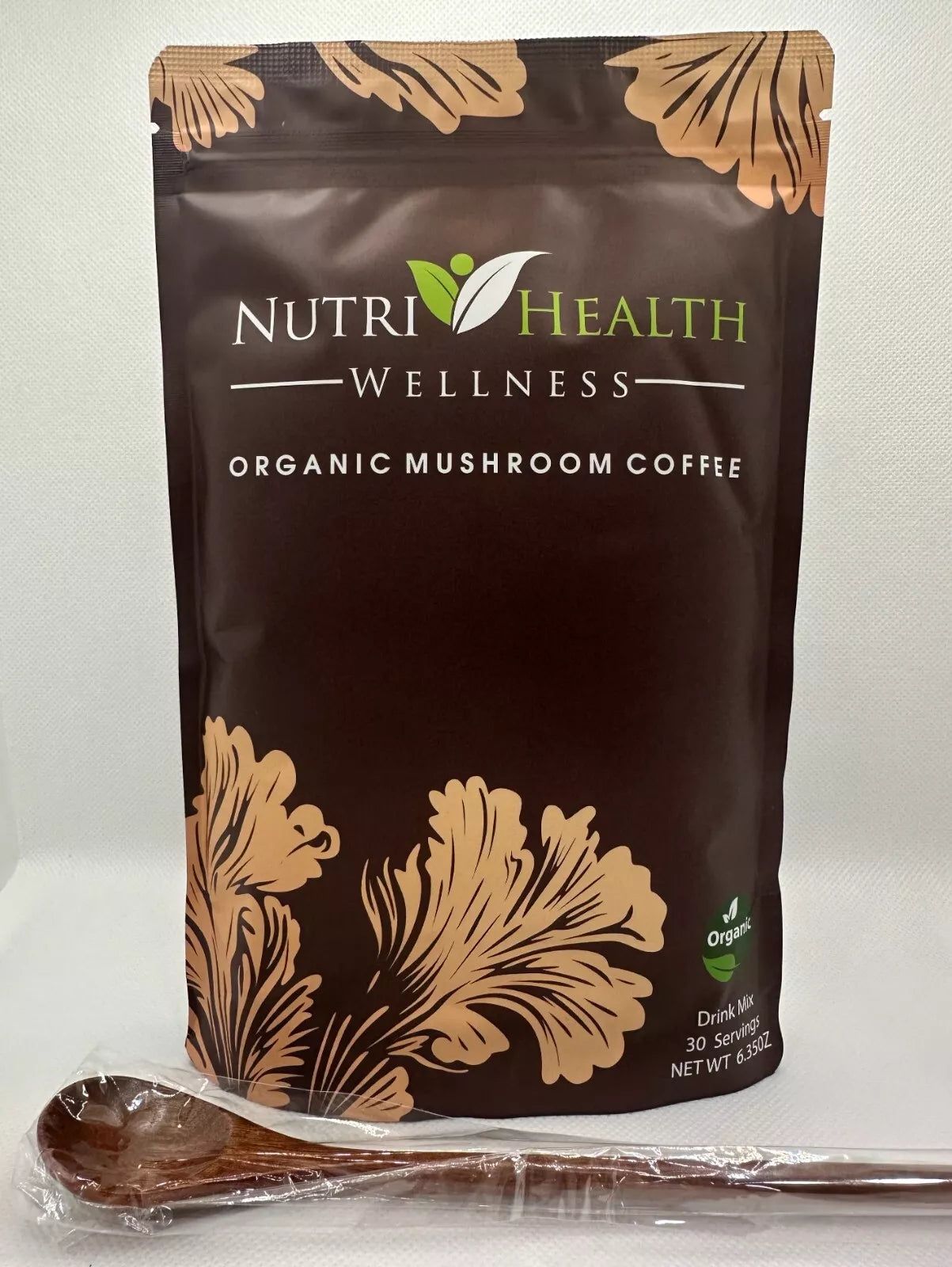 Organic Mushroom Coffee | Pack of 2 | Nutri Health Wellness | 60 Servings + Free Spoon